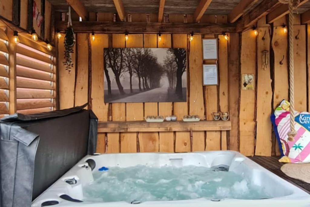 Wellness Chalet Met Jacuzzi, Sauna, Omheinde Tuin, Sint Annaland Exterior foto