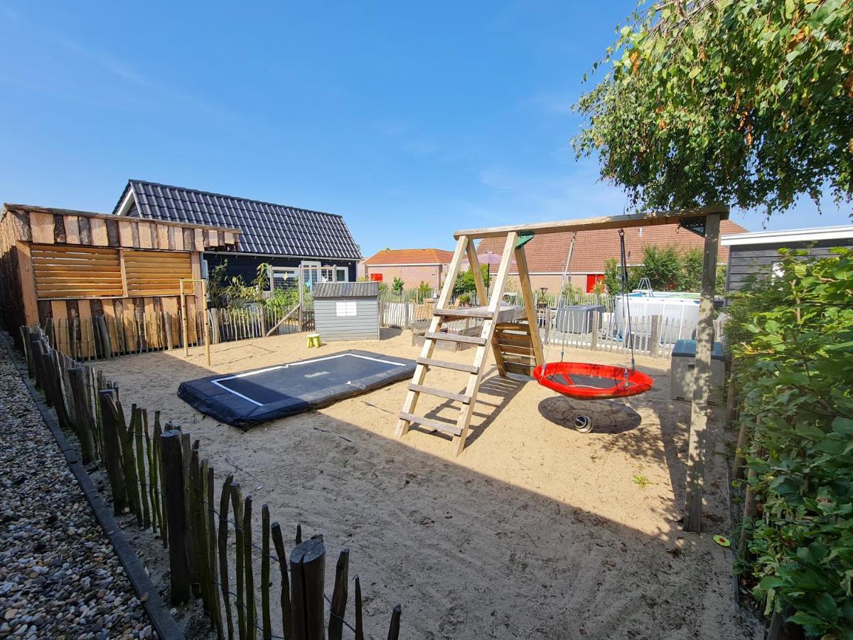 Wellness Chalet Met Jacuzzi, Sauna, Omheinde Tuin, Sint Annaland Exterior foto